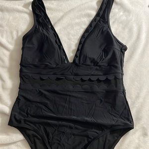 Cupshe Black Patterned One Piece Swimsuit
